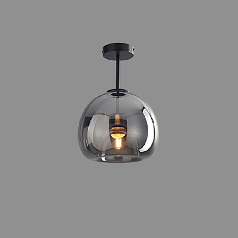 GloboNordic | Elegant Minimalist Glass Semi-Flush Ceiling Light 4