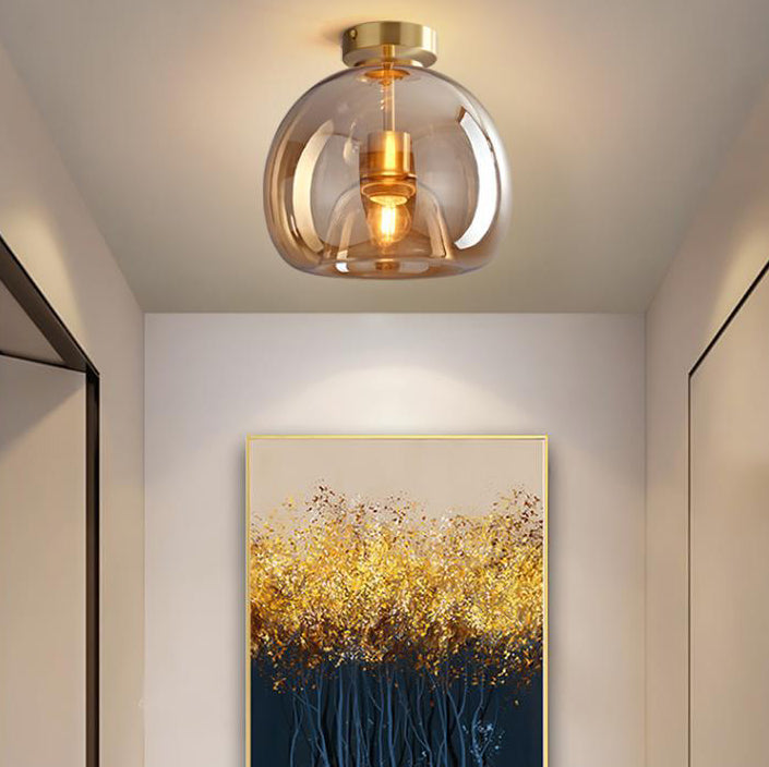 GloboNordic | Elegant Minimalist Glass Semi-Flush Ceiling Light 7