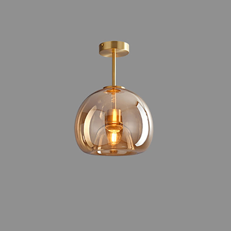 GloboNordic | Elegant Minimalist Glass Semi-Flush Ceiling Light 9