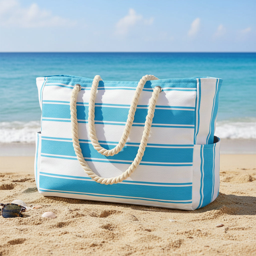 Large Beach Bag with Zip – image 11