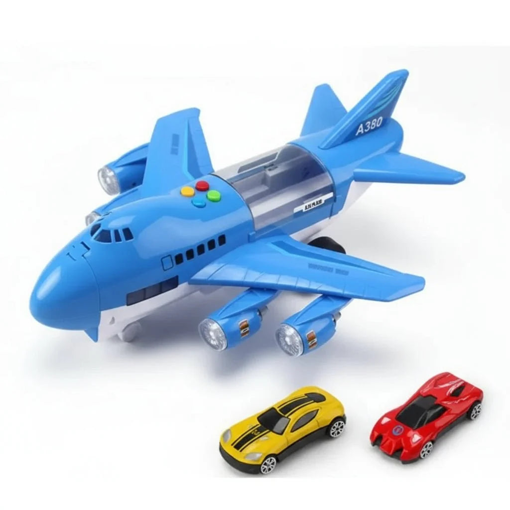 Toy Aeroplane with Music and Lights, Plane Toy with Mini Cars – image 10