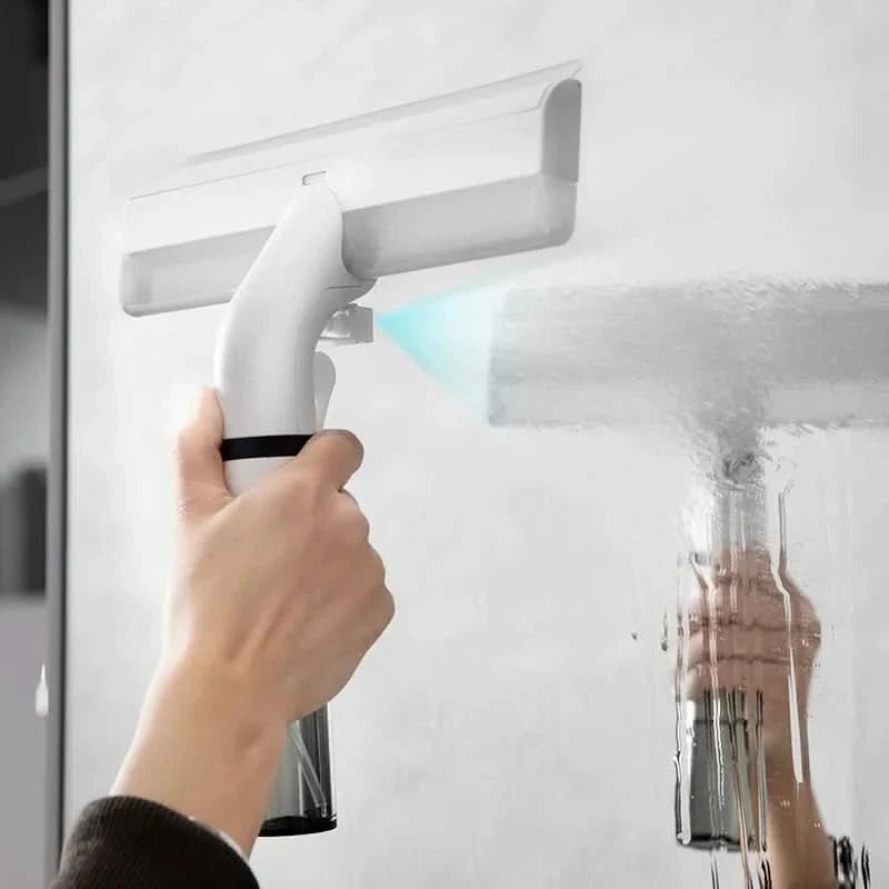 Shower Squeegee with Silicone Blade, Window Cleaning Tool for Bathroom Tiles