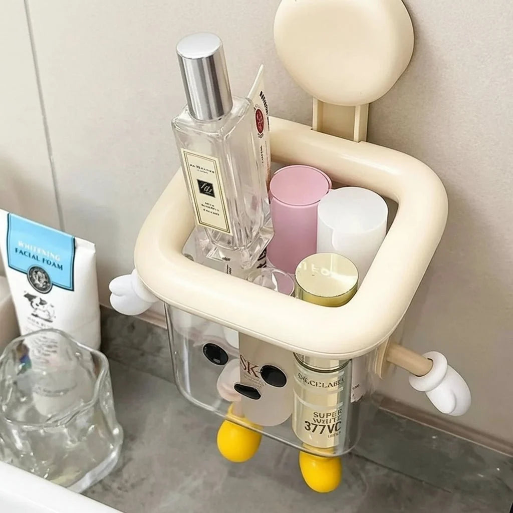 Cosmetic Organiser with Suction Cup, Bathroom Storage for Towels, No Drill Kitchen Organiser for Sink and Laundry Area_02