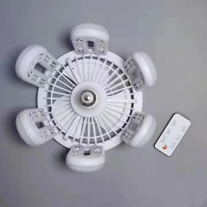 Ceiling Fan and Light with Remote Control, LED Ceiling Light with Fan for Bedroom, Air Cooling Fan with 4 Speeds_05