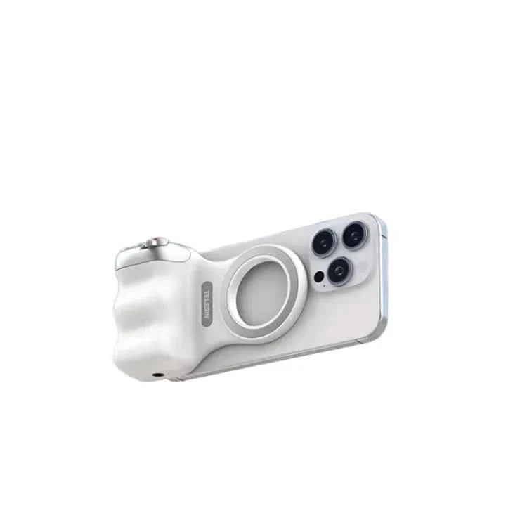 Magnetic Phone Grip with Selfie Light, Magnetic Phone Holder with Clip for iPhone