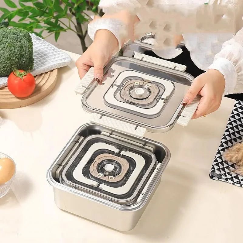 Stainless Steel Lunch Boxes with Timer, Stackable Snack Box, Meal Prep Containers, Airtight Food Storage Containers_01