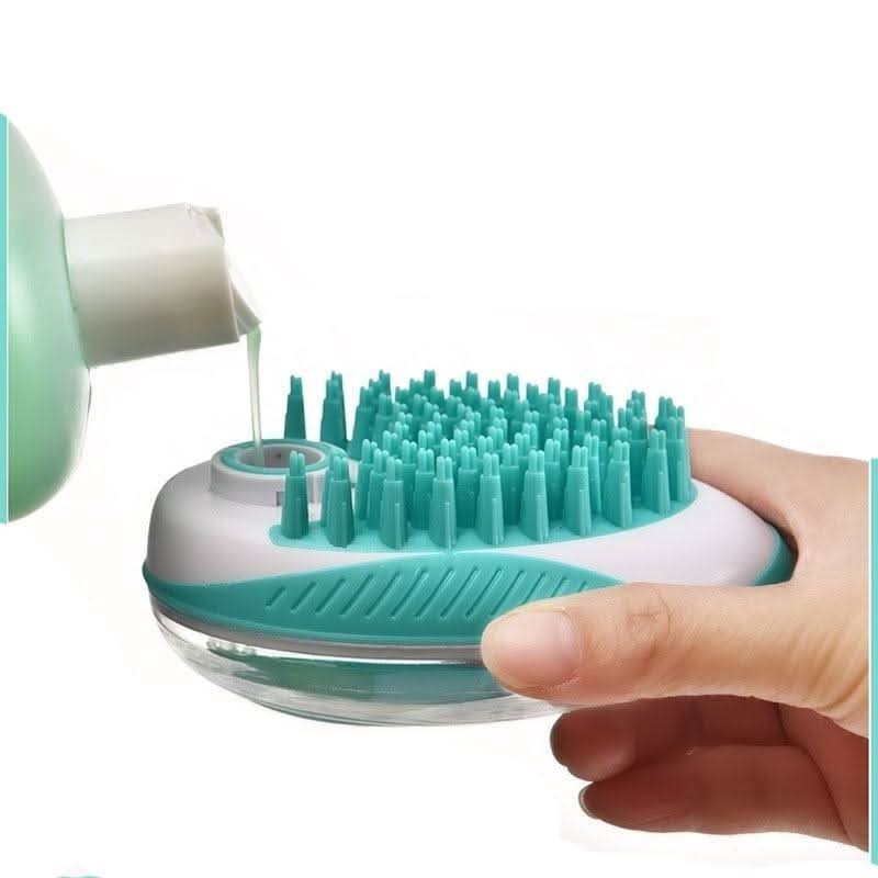 Silicone Dog Brush with Soap Dispenser, Dog Grooming Brush for Massage – image 7