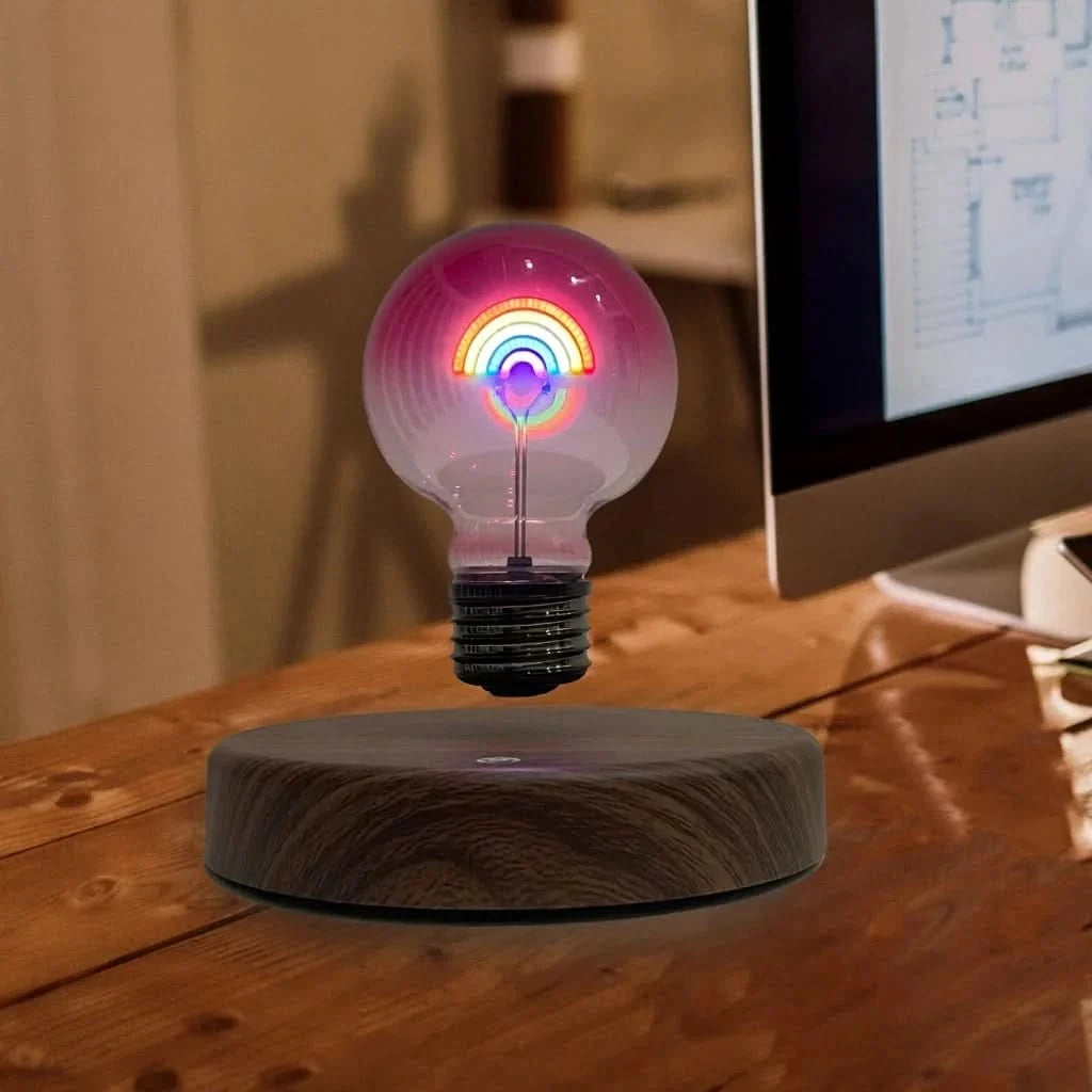 Mood Lamp with Floating Heart, Magnetic Levitating Heart Lamp with Rainbow Design – image 4