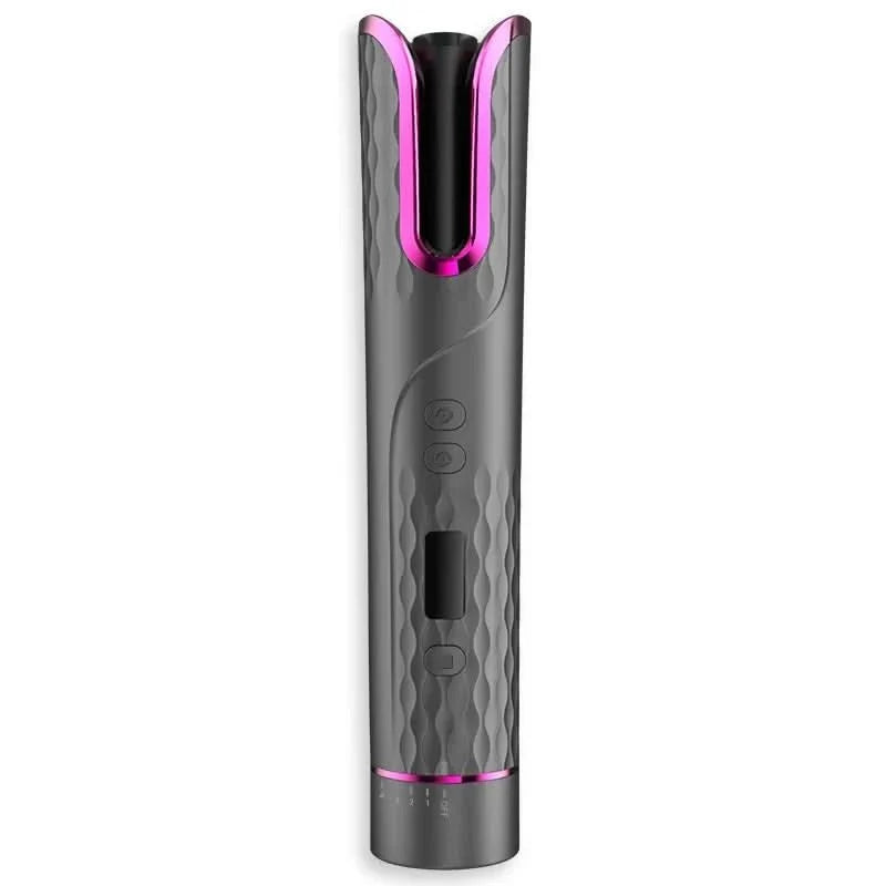 Cordless Curling Iron with LCD Display, USB Battery Hair Curler
