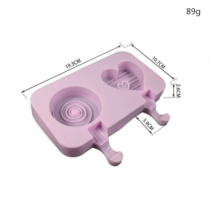 Silicone Ice Lolly Moulds with Handles, Reusable Popsicle Moulds – image 12