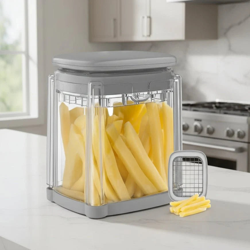 Chip Cutter for Chips and Fries, Vegetable Chopper with Stainless Steel Blades, Potato Chipper and Onion Chopper_00