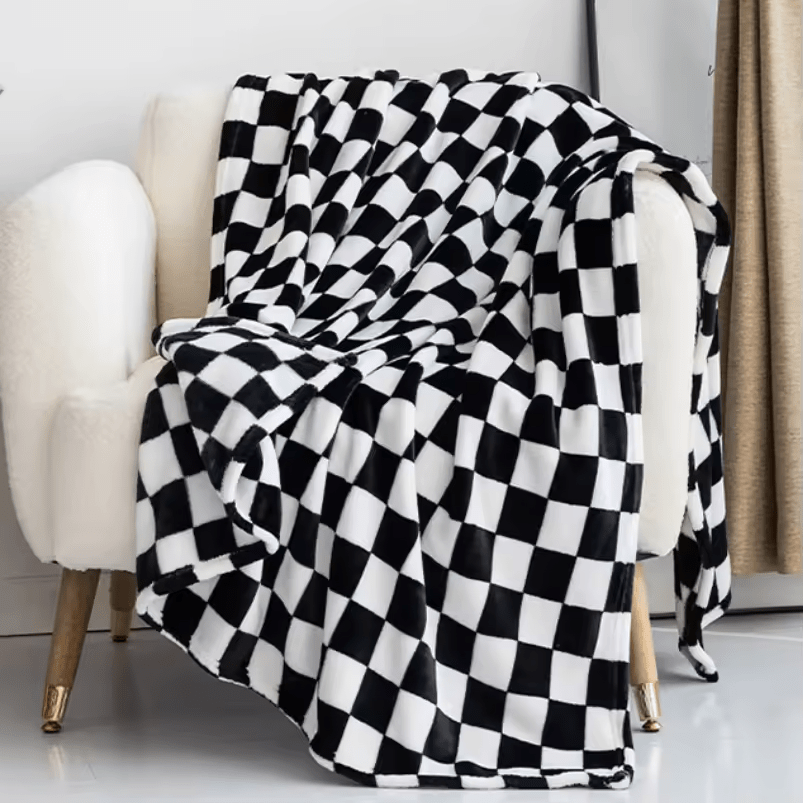 Throw Blanket, Sofa Throw and Bed Throw, Flannel Fleece Blanket for Sofa, Soft Tartan Blanket 70 x 100 cm_07