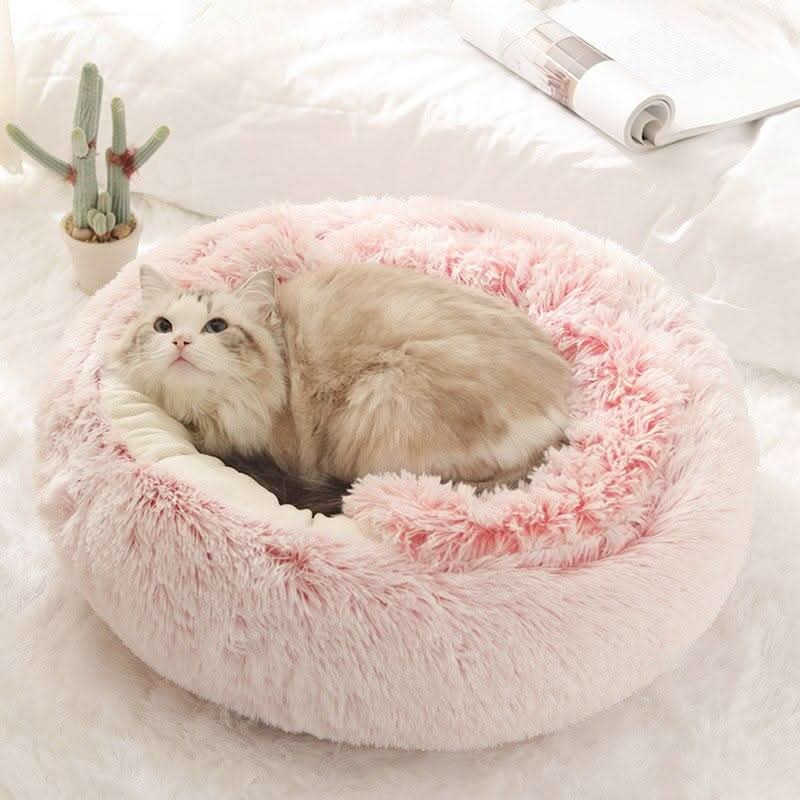 Small Dog Bed 40 cm or 50 cm, Cat Beds with Non Slip Base, Plush Dog Basket, Puppy Bed Washable on Gentle Cycle_03