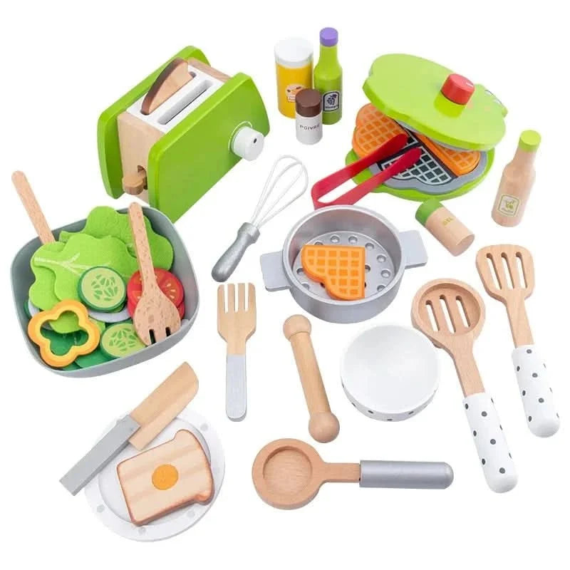 Wooden Toy Kitchen Accessories, Toy Coffee Machine Toaster or Blender
