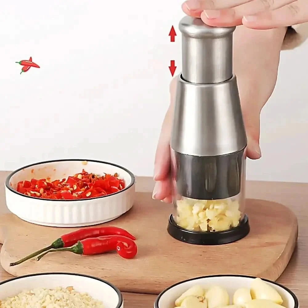 Garlic Presses, Garlic Squeezer, Stainless Steel Garlic Crusher with Integrated Grinder for Kitchen_07