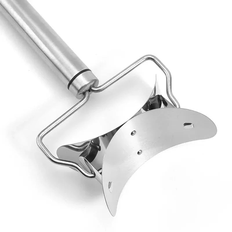 Stainless Steel Dumpling Maker with Handle, Ravioli Maker and Pasty Maker with Rolling Function – image 6