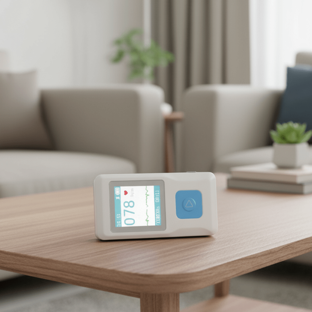 Home ECG Monitor with Bluetooth App, Portable ECG Machine, Personal ECG Device, Heart Monitor at Home with Colour LCD