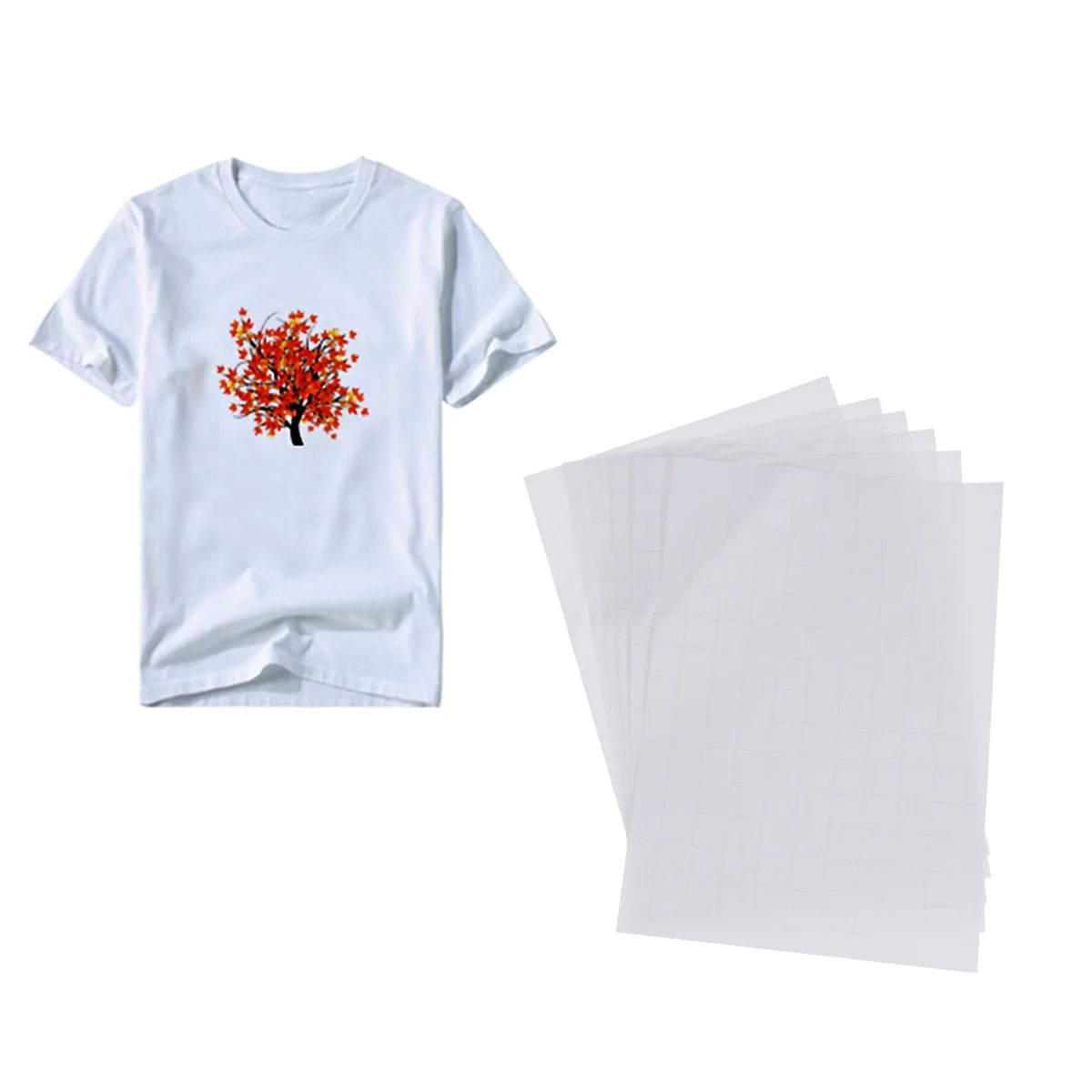 Iron On Transfer Paper for Inkjet Printer, Heat Transfer Paper for Light and Dark Fabrics