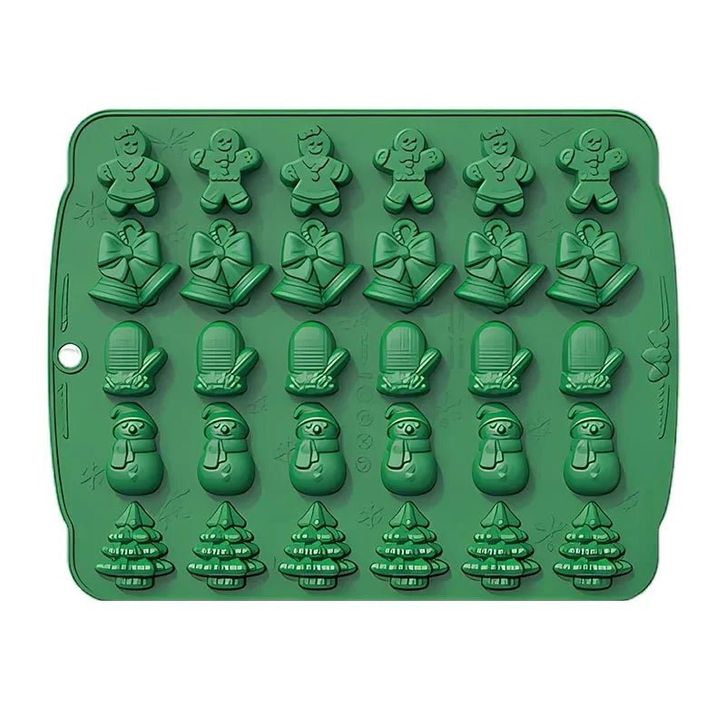 Christmas Baking Tray, Non Stick Cake Tin for Festive Baking, Carbon Steel Baking Mould with Santa and Snowman Design_05