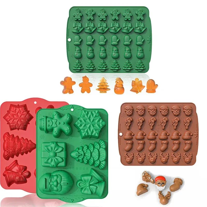 Christmas Baking Tray, Non Stick Cake Tin for Festive Baking, Carbon Steel Baking Mould with Santa and Snowman Design_07