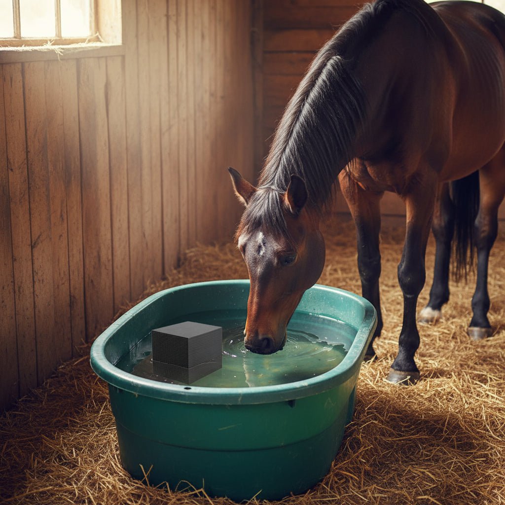Water Filter Cube for Troughs and Water Tanks, Natural Pond Filter, Activated Carbon Filter for Stables and Farms_01