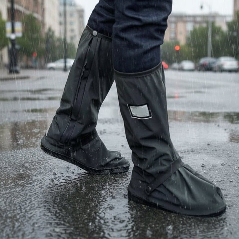 Waterproof Shoe Covers for Rain and Snow, Galoshes, Reusable Silicone Shoe Covers with Non Slip Sole, Cycling Overshoes