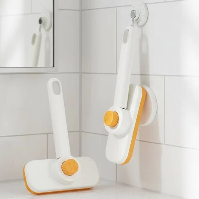 Scrubbing Brush for Kitchen and Bathroom, Grout Cleaning Brush for Tiles, Bathroom Cleaning Brush with Mop Head
