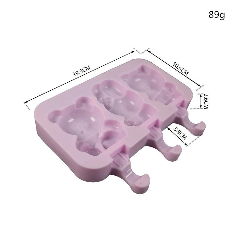 Silicone Ice Lolly Moulds with Handles, Reusable Popsicle Moulds – image 14