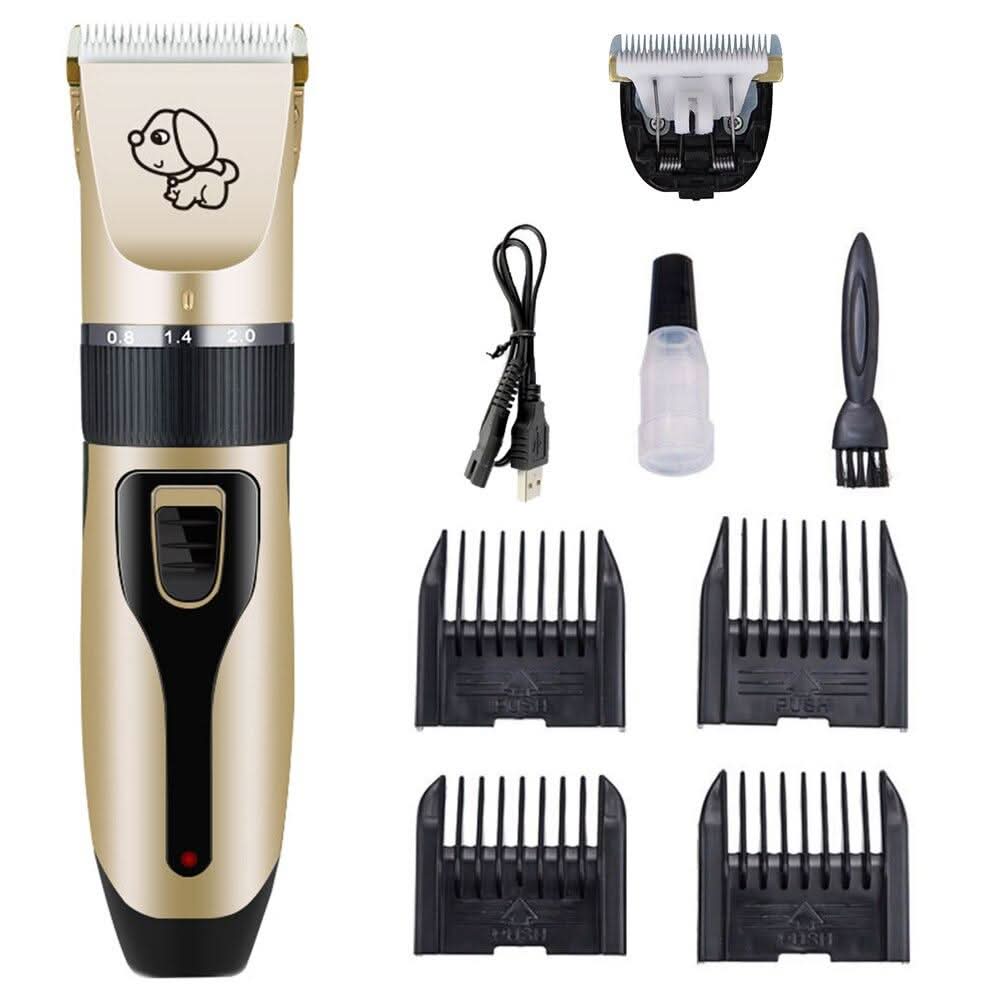 Dog Hair Trimmer with 4 Combs, Cordless Dog Clippers