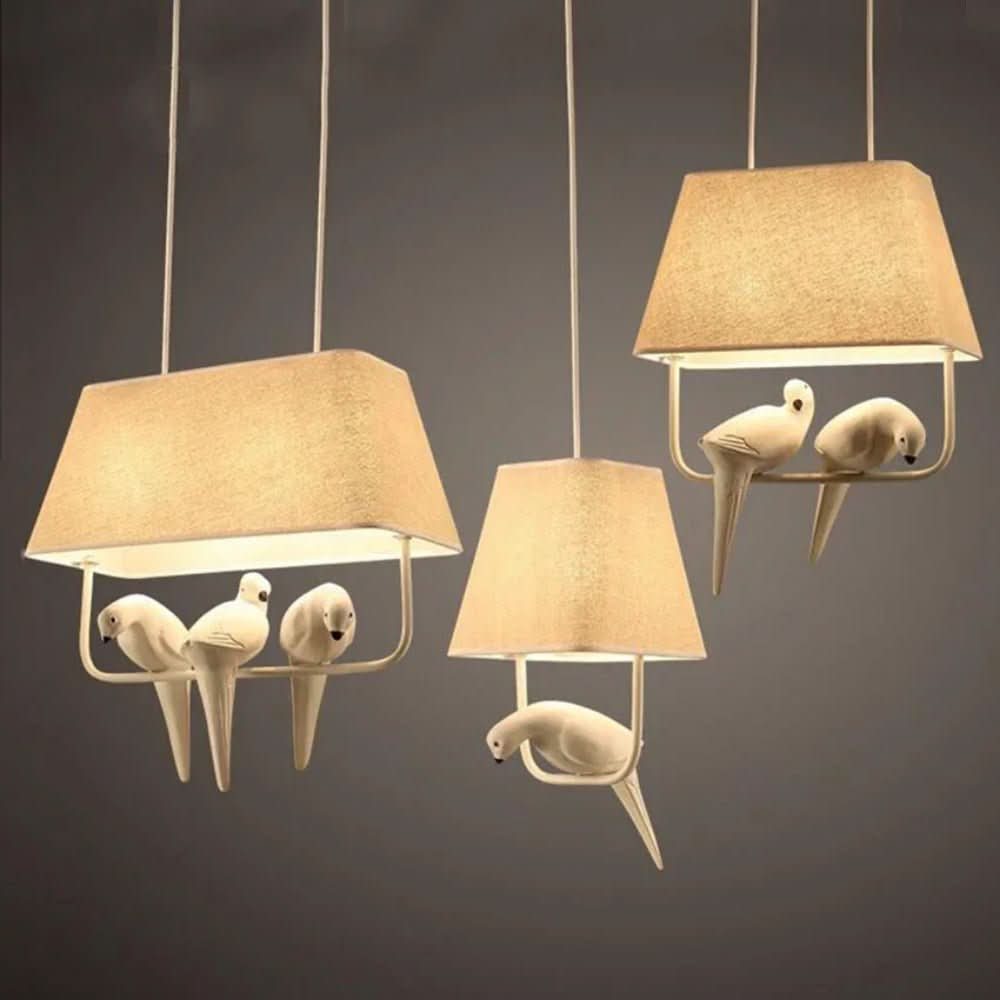 Rattan Ceiling Light, Wicker Pendant Light with Birds, Scandinavian Hanging Light, Boho Wicker Lampshade 30 cm_06
