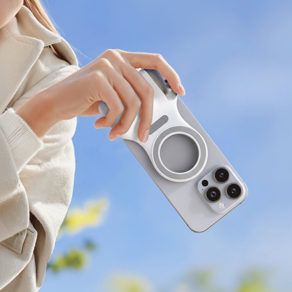 Magnetic Phone Grip with Selfie Light