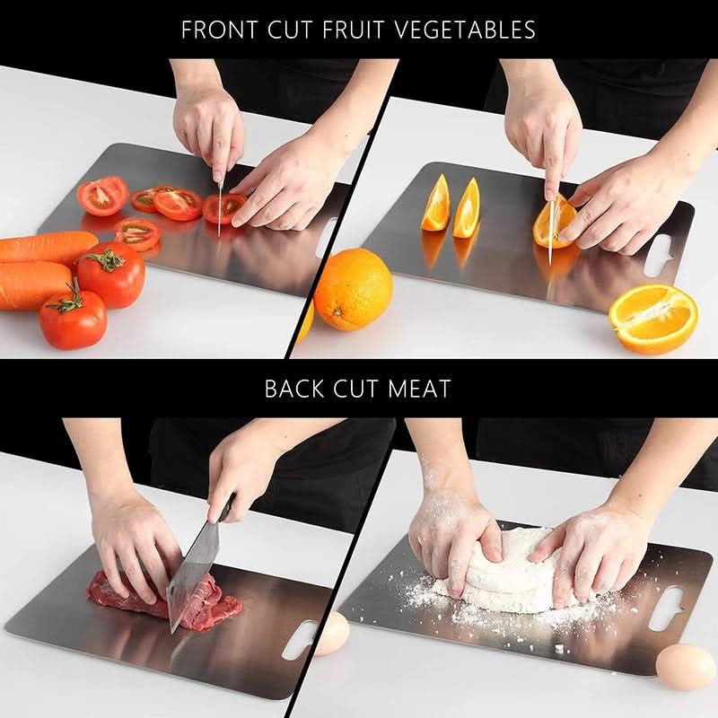 Stainless Steel Chopping Boards, Rust Free Metal Cutting Board for Kitchen, Large Chopping Board 40 x 30 cm_07