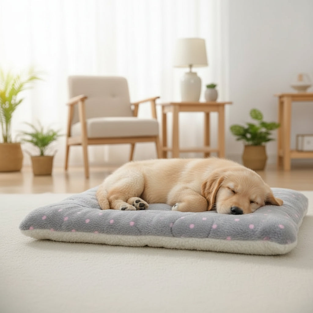 Fluffy Cat Pillow, Dog Pillow Bed for Small and Medium Dogs, Washable Dog Bed, Calming Cat Bed in Fleece