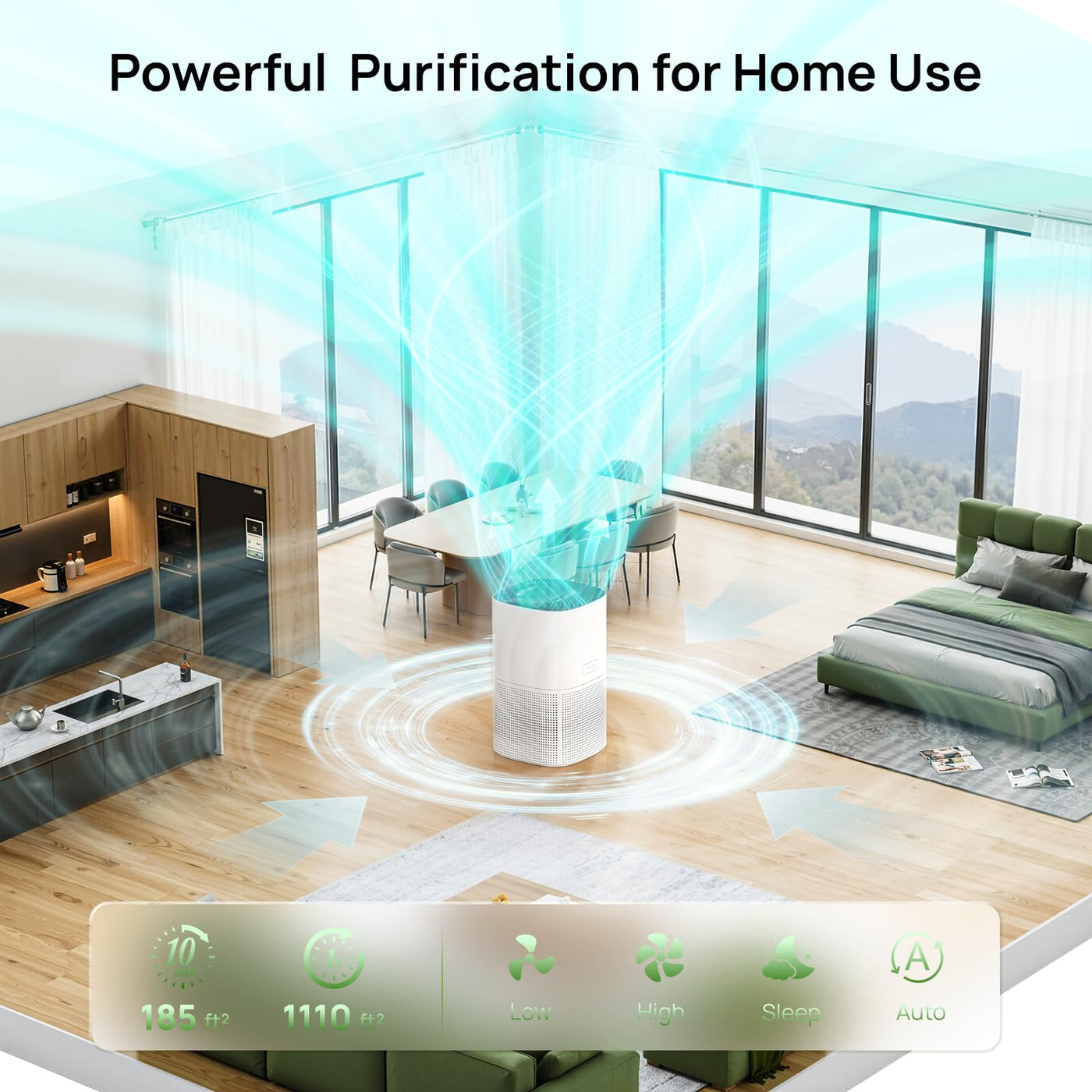Home Air Purifier | HEPA Filter with Auto Mode for Efficient Air Cleaning 2