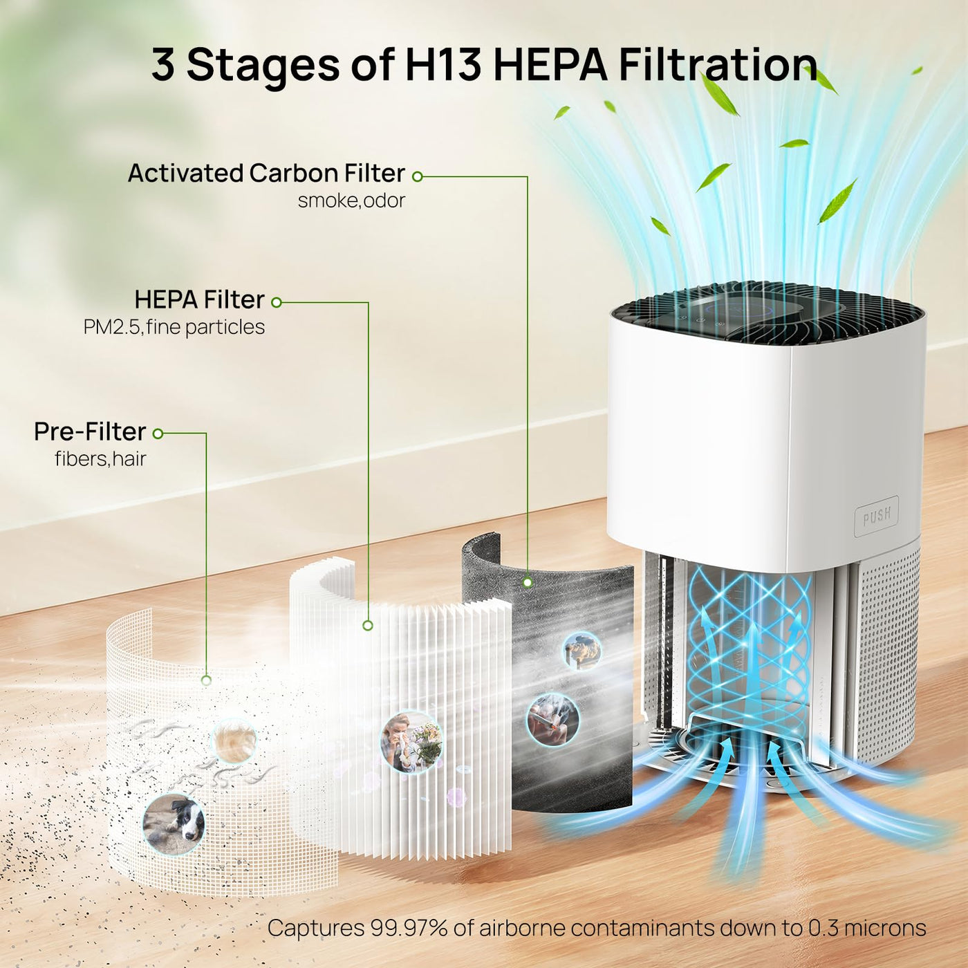 Home Air Purifier | HEPA Filter with Auto Mode for Efficient Air Cleaning 5