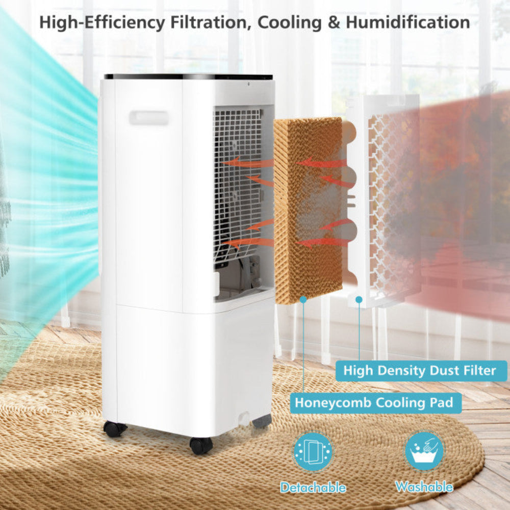Home Comfort | Portable Air Cooler with 12L Water Tank & Custom Airflow | 4-in-1 Evaporative Cooler for Versatile Cooling 6