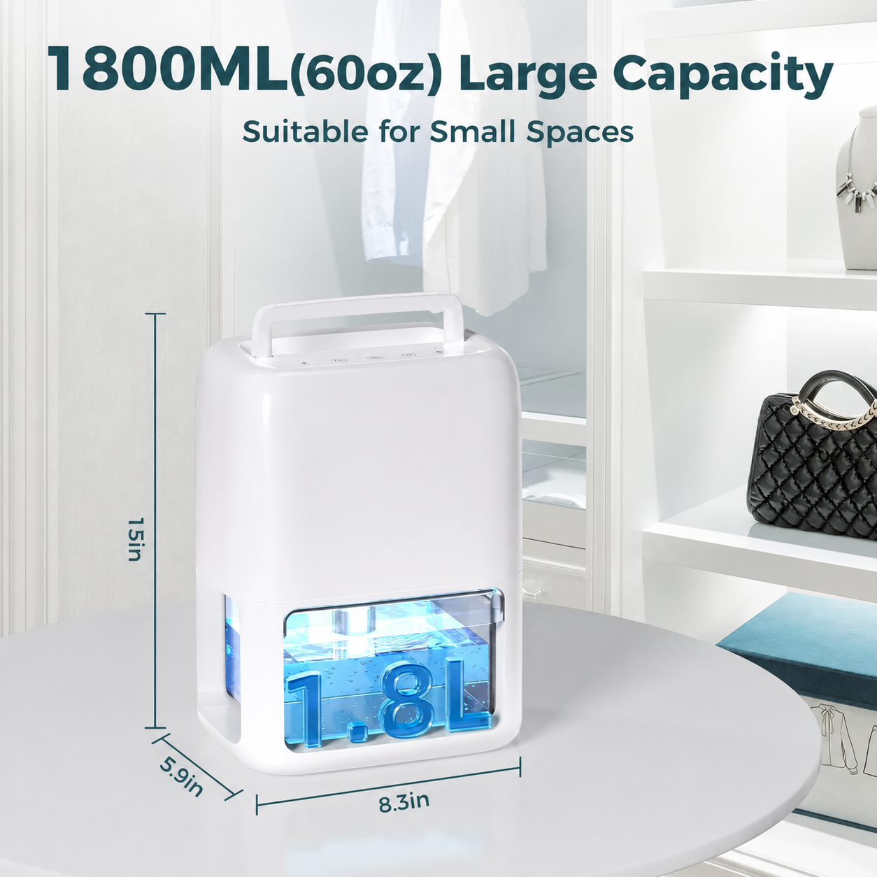 Home Comfort | Small Dehumidifier with Quiet Operation & Automatic Shut Off | Compact Design for Healthier Air 2