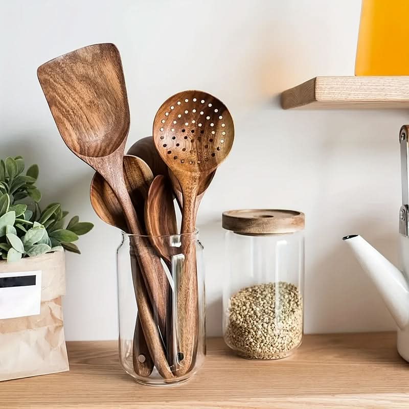 Teak Wooden Kitchen Utensil Set, Spatula