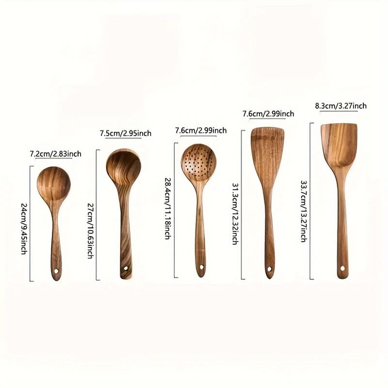 Teak Wooden Kitchen Utensil Set, Spatula – image 6