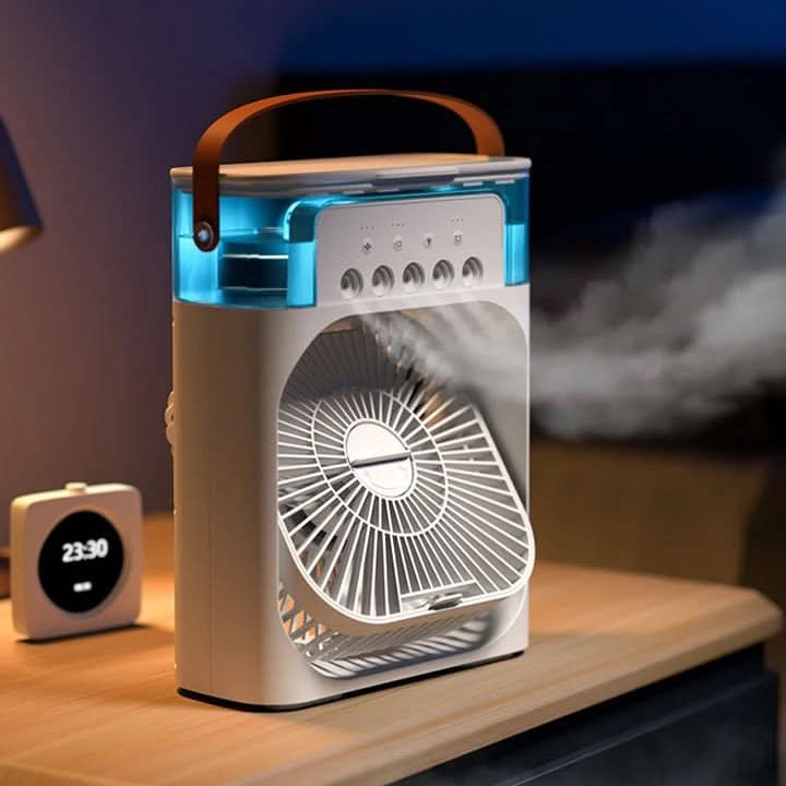 Desk Fan with Humidifier, Portable Fan for Office, Mist Fan with Water Tank, 2 in 1 Bedroom Humidifier_01
