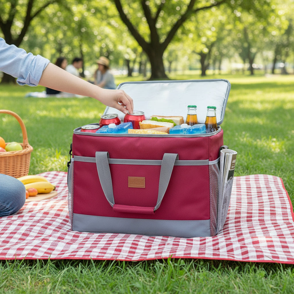 Insulated Cooler Bag | Portable Zippered Design with Waterproof Lining | Perfect for Picnics and Travel 5