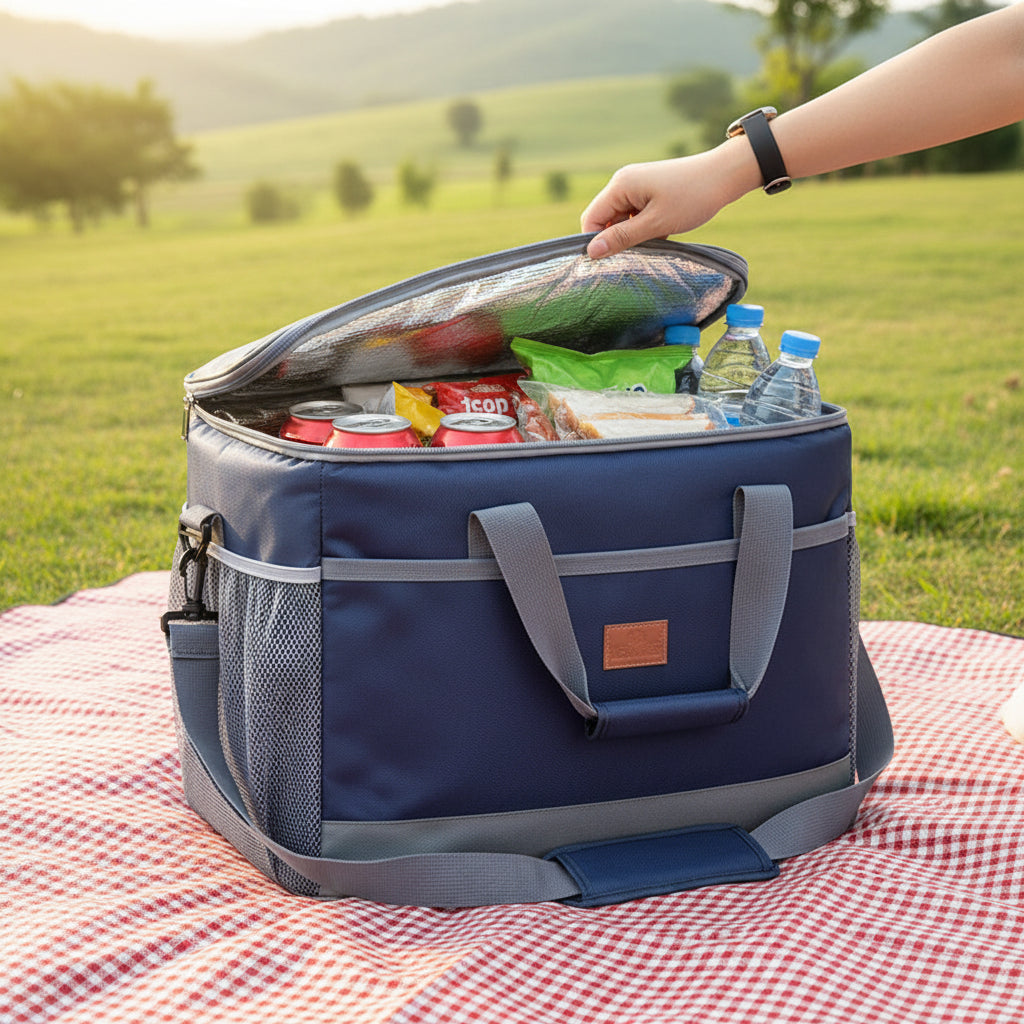Insulated Cooler Bag | Portable Zippered Design with Waterproof Lining | Perfect for Picnics and Travel 6