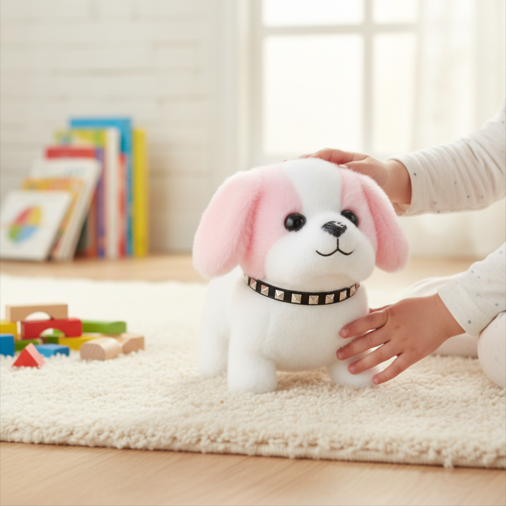 Interactive Plush Puppy Robot Dog Toy with Walking & Barking Action for Imaginative Play 7