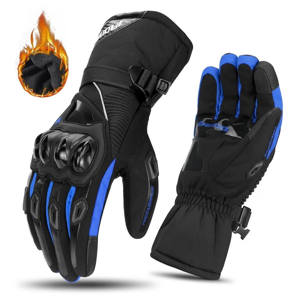 Waterproof Gloves for Motorbike, Winter Motorcycle Gloves with Carbon Fibre Protection – image 4