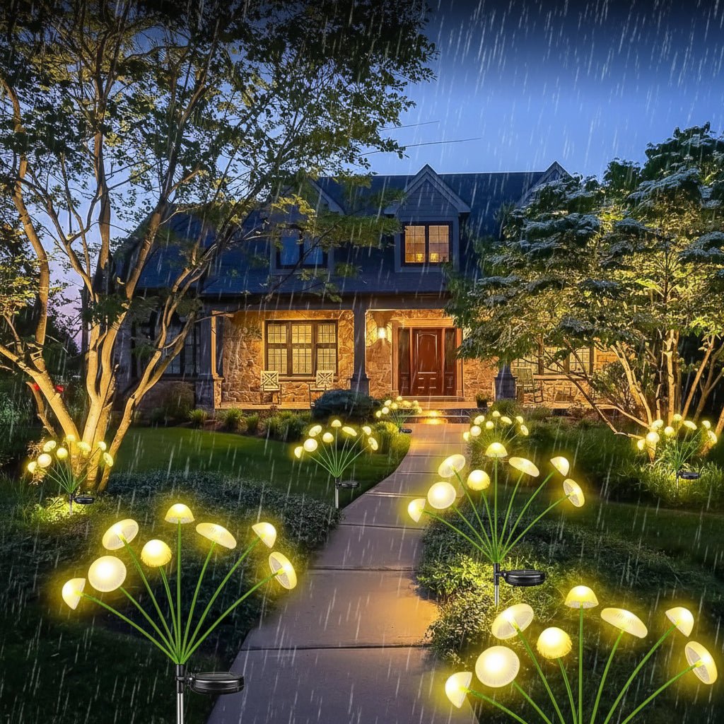 Solar Garden Lights, Jellyfish Mushroom Garden Ornaments