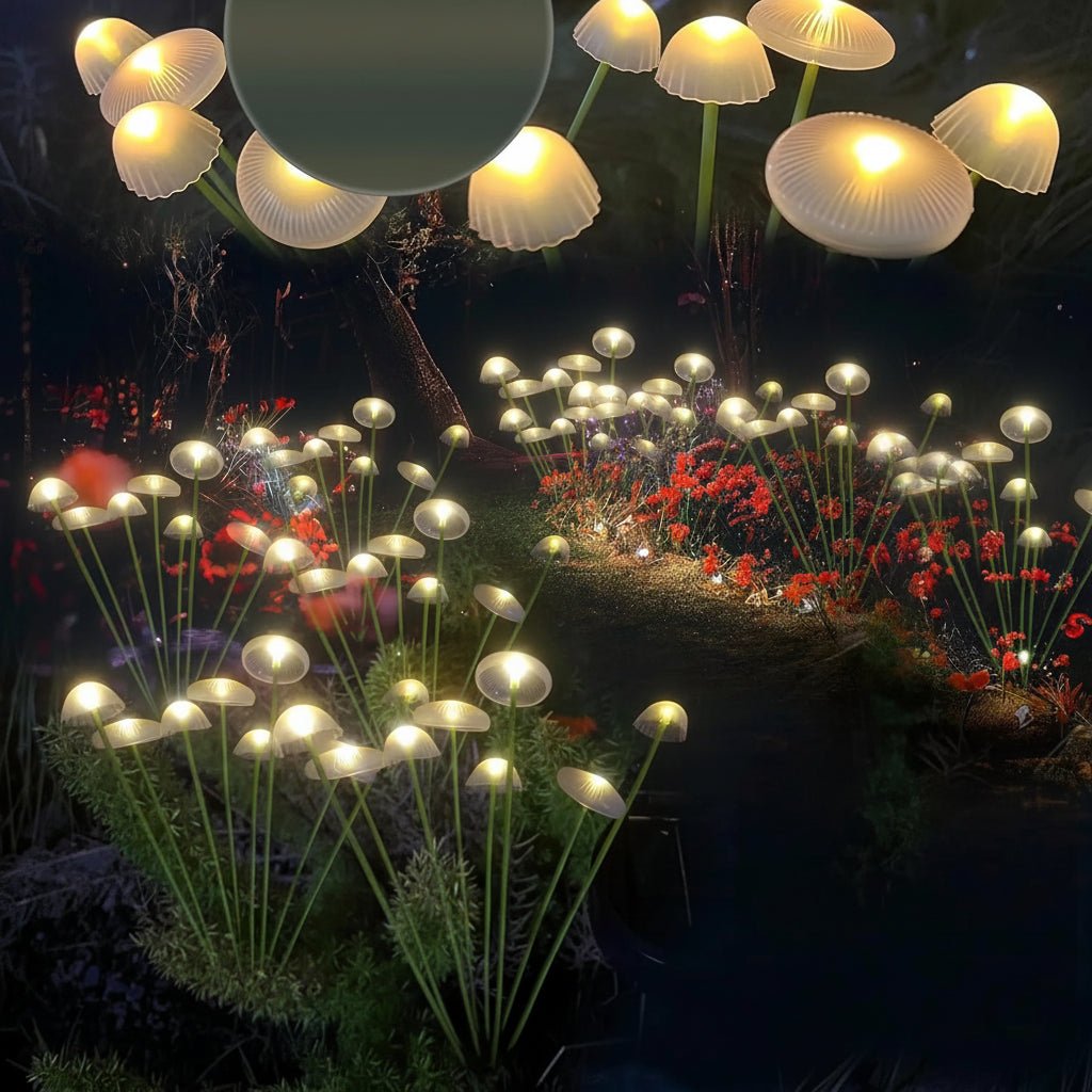 Solar Garden Lights, Jellyfish Mushroom Garden Ornaments – image 4