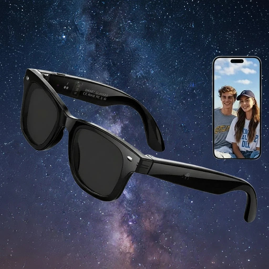 Smart Glasses, Bluetooth Sports Sunglasses with Magnetic Charging