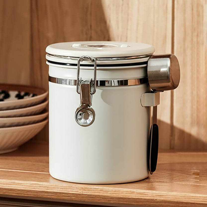 Food Storage Container, Stainless Steel Food Container with Spoon, Kitchen Storage Canister for Coffee and Tea_08