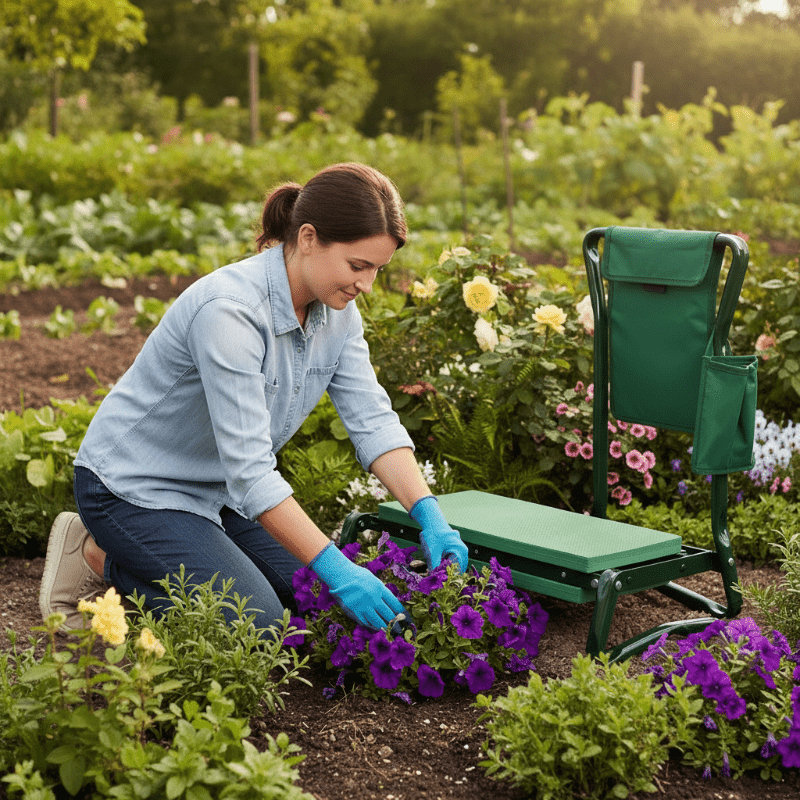 Garden Seat Pad and Kneeling Pad, Gardening Kneeler Foam Cushion, Kneeling Seat for Gardening and Camping_00