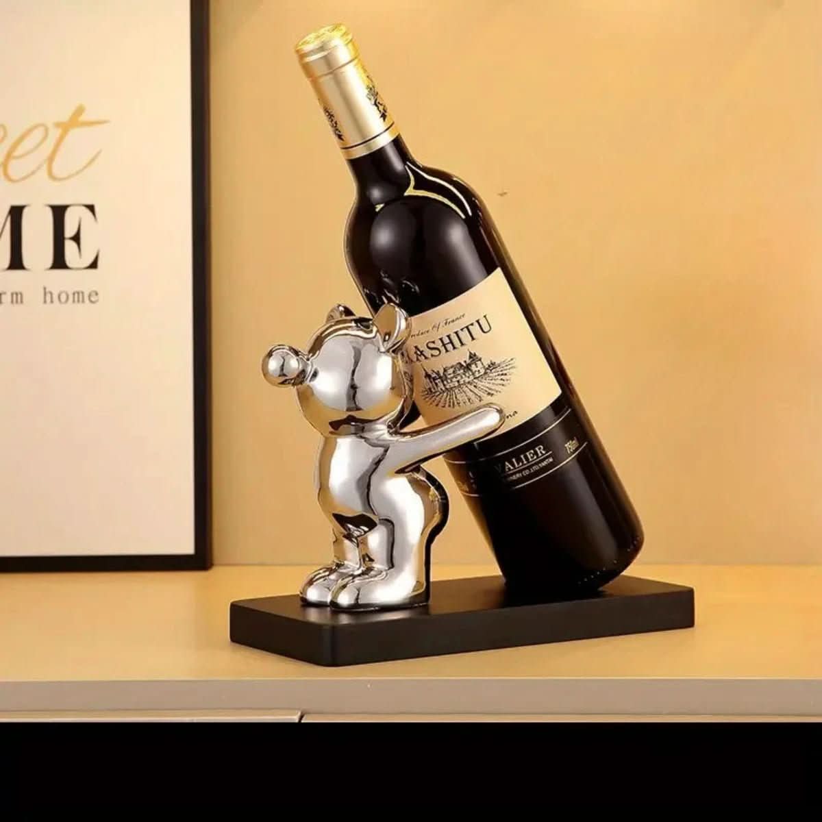 Ceramic Wine Rack, Bear Bottle Holder for Kitchen Decor, Bar Accessories, Housewarming Gift, Wine Gifts for Wine Lovers_05